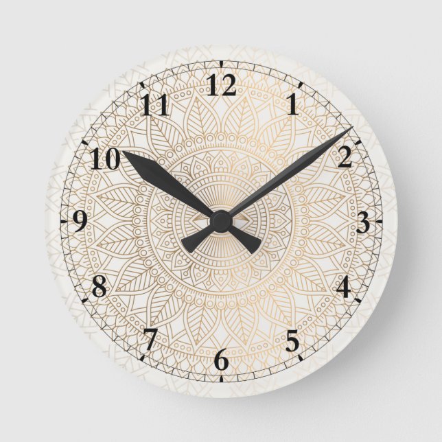 abstract mandala wall clock (Front)