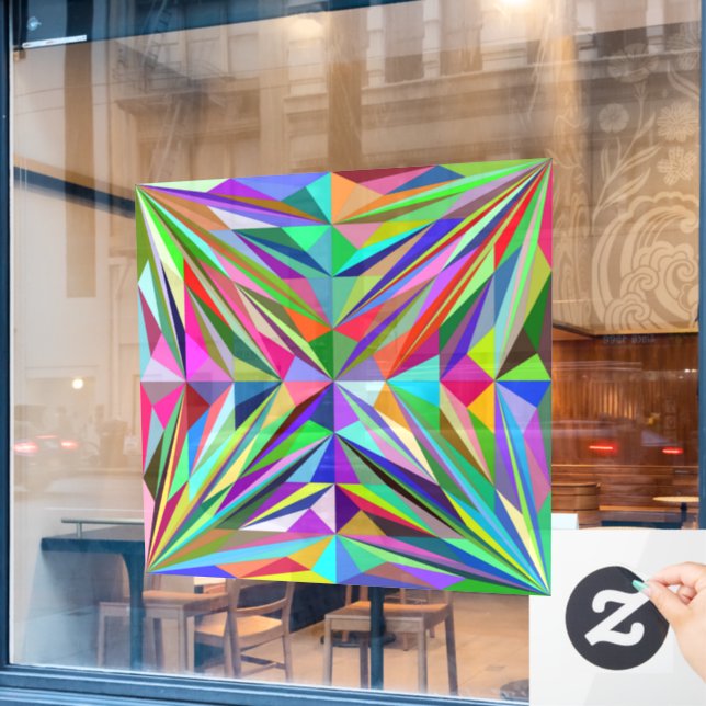 Abstract Mandala Window Cling (Cafe Window)