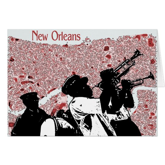 Abstract Map of New Orleans Card