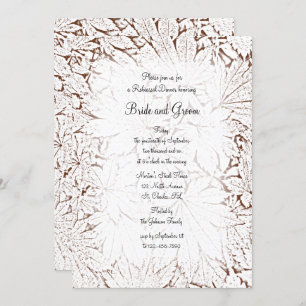Abstract Maple Leaves Rehearsal Dinner Invitation