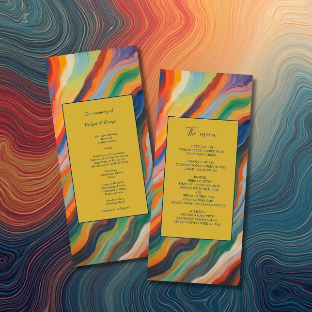 abstract marble african destination wedding menu (Creator Uploaded)