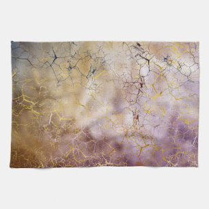 Abstract  Marble and quartz crystal Texture Tea Towel