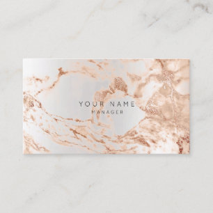 Abstract Marble Appointment Card Silver Copper VIP