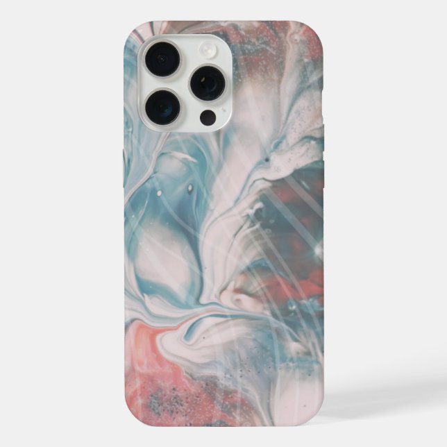 Abstract marble art iphone 15 pro max case. case (Back)