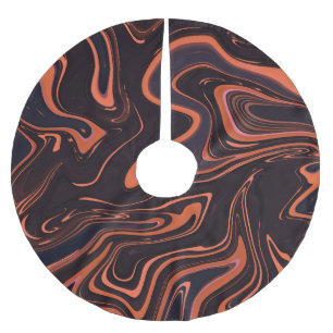 Abstract Marble: Artistic Texture Background Brushed Polyester Tree Skirt