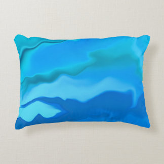 Abstract marble blue texture, Closeup of the water Decorative Cushion