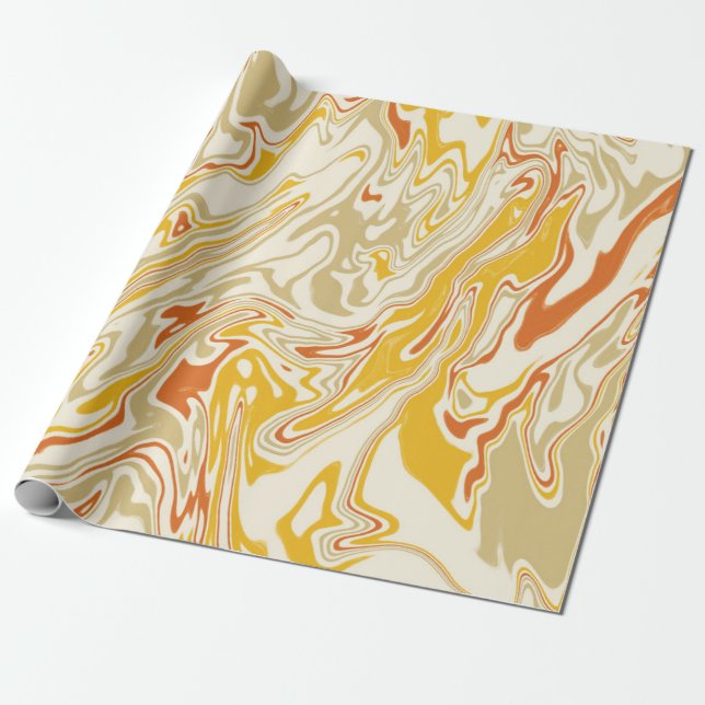 Abstract Marble Boho Wrapping Paper Sheets (Unrolled)