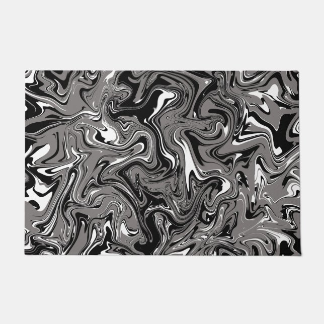 Abstract Marble illustration Black   Doormat (Front)