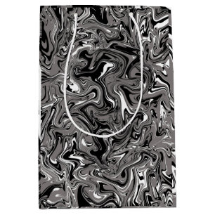 Abstract Marble illustration Black Medium Gift Bag