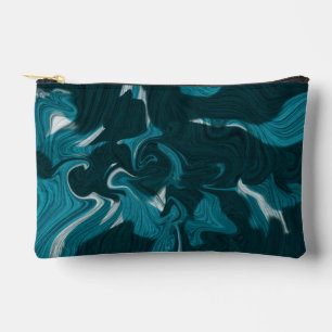 Abstract Marble illustration Blue   Accessory Pouch