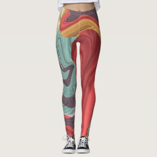 Abstract Marble illustration Colourful  Leggings