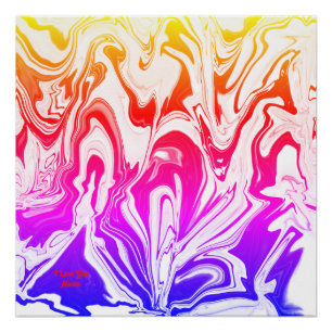 Abstract marble Liquified Colorful Glossy Poster