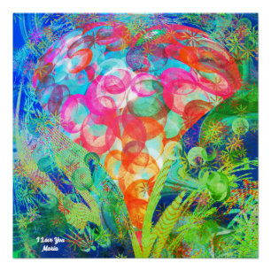 Abstract marble Liquified Colourful Glossy Poster