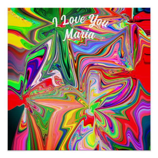 Abstract marble Liquified Colourful Glossy Poster (Front)