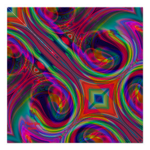 Abstract marble Liquified Colourful Glossy Poster