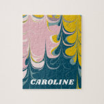 Abstract Marble Modern Ebru Pattern Teal and Pink Jigsaw Puzzle<br><div class="desc">Get lost in the soothing swirls of this teal and pink abstract marble jigsaw puzzle, inspired by modern Ebru patterns. It’s the perfect way to relax and unwind, whether you’re piecing it together on a quiet afternoon or enjoying some quality time with family and friends. With its soft, flowing colours...</div>