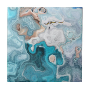 Abstract marble ombre tile