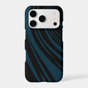 Abstract Marble Pattern in Black and Teal