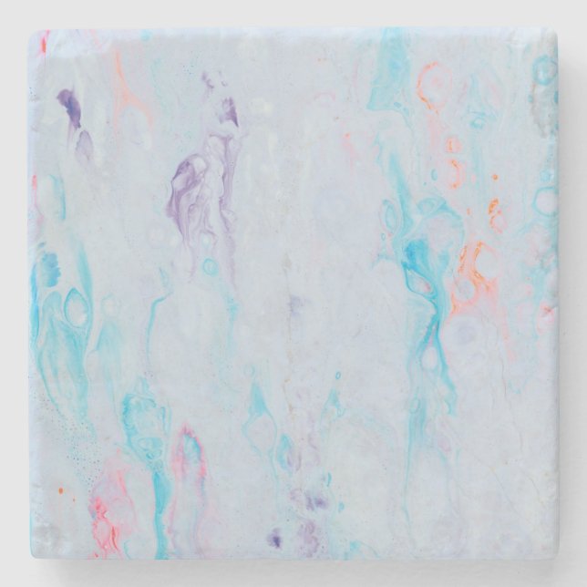 Abstract Marble Stone Coaster (Front)