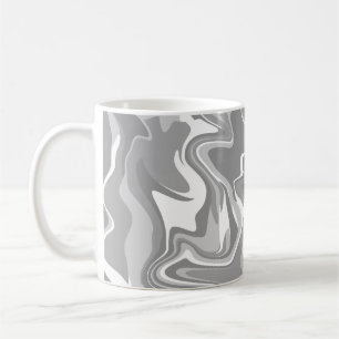 Abstract Marble Swirl Texture - Grey Tones Coffee Mug