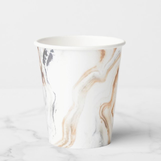 Abstract Marble Texture Nature   Paper Cups (Front)
