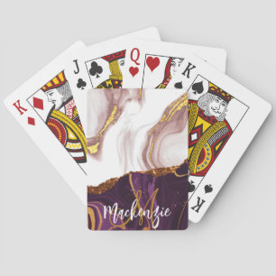 Abstract Marble Texture Playing Cards