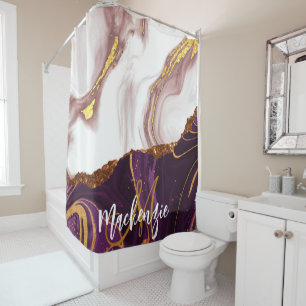 Abstract Marble Texture Shower Curtain