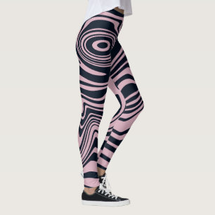 Abstract Marble Waves Artwork Leggings