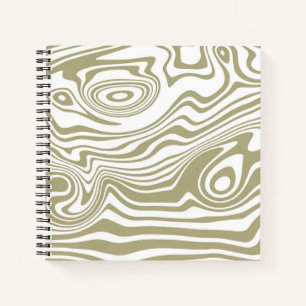 Abstract Marble Waves Artwork Notebook