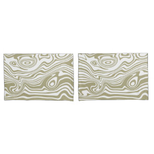 Abstract Marble Waves Artwork   Pillowcase