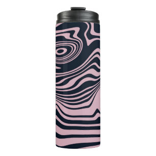 Abstract Marble Waves Artwork Thermal Tumbler