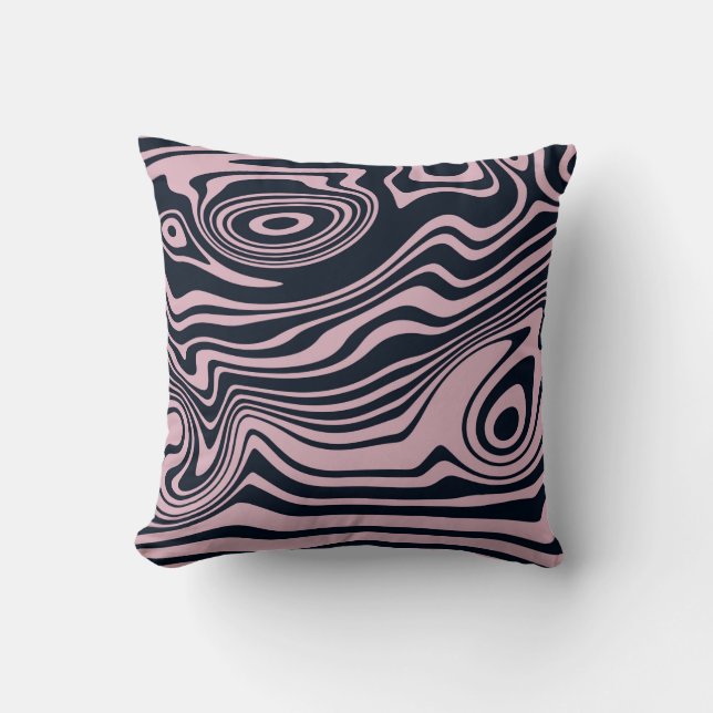 Abstract Marble Waves Artwork | Throw Pillow (Front)