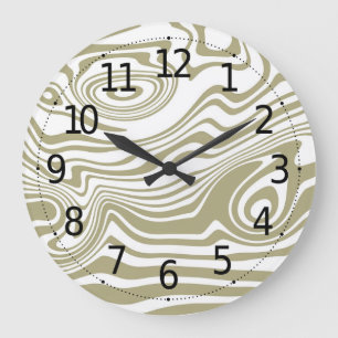 Abstract Marble Waves Artwork Wall Clock