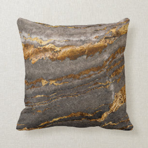 Abstract Marble with Gold Cushion