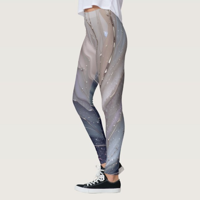 Abstract Marble Women Leggings – Comfortable leggi (Left)