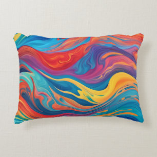 Abstract Marbled Acrylic Colorful background Decorative Cushion