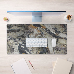 Abstract Marbled Colours Pacific Ocean Driftwood Desk Mat