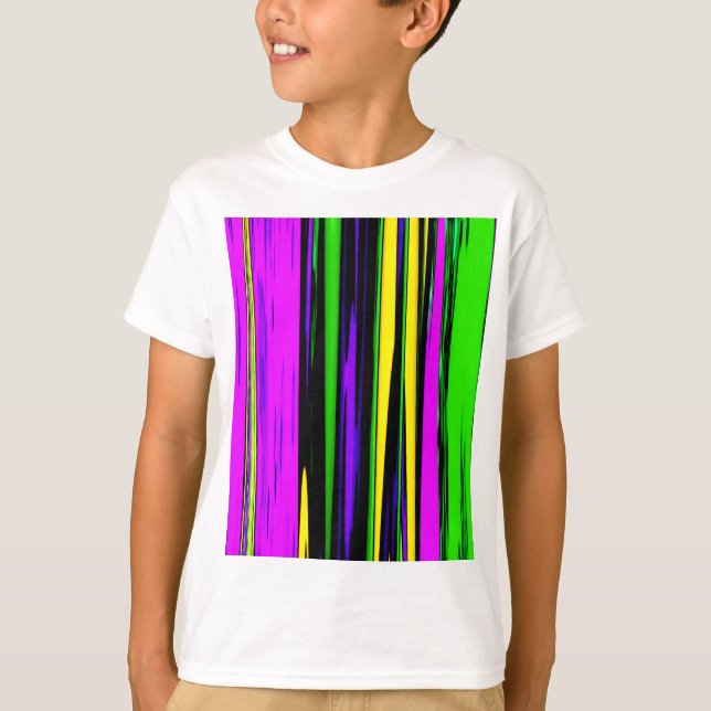 Abstract Mardi Gras Stripes T-Shirt (Front)