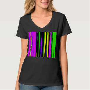Abstract Mardi Gras Stripes T-Shirt
