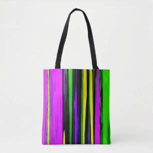 Abstract Mardi Gras Stripes Tote Bag