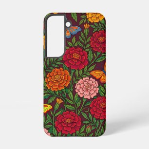 Abstract Marigold Butterfly Garden Samsung Cases