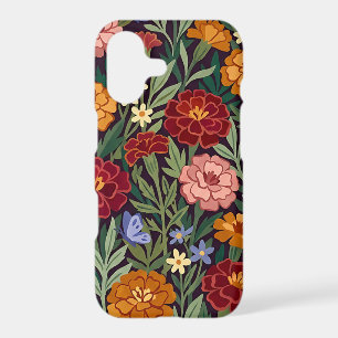 Abstract Marigold Folk Butterflies iPhone Cases