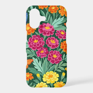 Abstract Marigolds Butterflies iPhone Cases