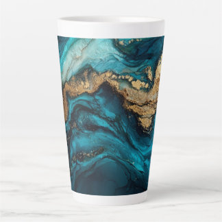 Abstract marine  latte mug