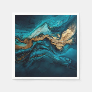 Abstract marine  napkin