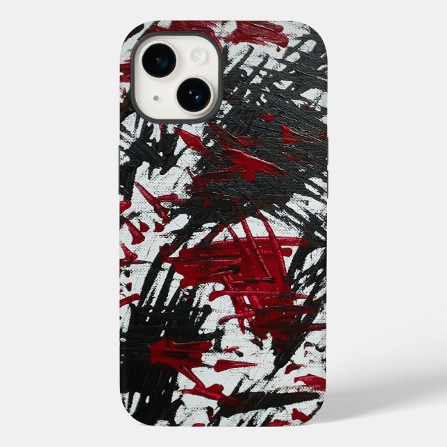 Abstract Marks in Black and Red Case-Mate iPhone Case (Back)