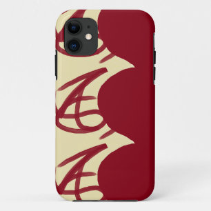 Abstract maroon and brown iPhone 11 case