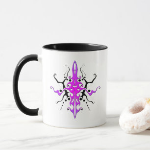 Abstract Mask Tribal Tattoo Design - pink Mug