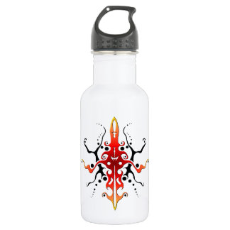 Abstract Mask Tribal Tattoo Design - red 532 Ml Water Bottle