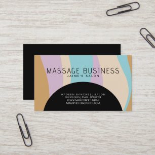 Abstract Massage Business Hair Salon Designer  Business Card